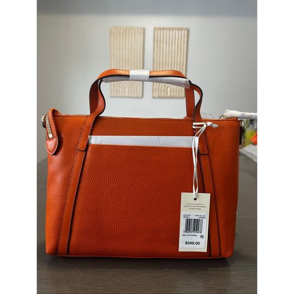 Radley London Portman Small Zip Top Leather Bag in Open Yellow Grab Handles - Picture 6 of 9